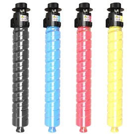 IM C2000 C2500 Toner Cartridges High Yield IMC2500 IMC2000 842307 842310 842309 842308 Toner Replacement for Ricoh Lanier Savin IM C2000 IM C2500 Printer Ink 4-Pack (Black, Cyan, Magenta, Yellow)