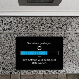 speecheese "Sie haben geklingelt Doormat in 35 x 50 cm without Border with Saying "Anfrage in Bearbeitung Bitte warten Bitte warten Funny Doormat in 35 x 50 cm without Border for Computer Scientists -