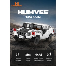 dOMOb Humvee SUV Car Building Kit – Car Model Build Set - 1:24 Simulated Build Vehicle – 328 pcs Blocks – STEM Bricks Toys for 8+ Age Kids & Adults – for Boys, Girls, Hobbyist, Collector