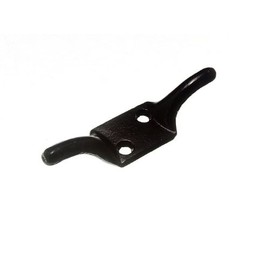 CLEAT HOOK TRAILER ROPE TIEBACK STEEL BLACK 100MM 4 INCH + SCREWS ( pack of 8 )