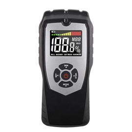 eOUTIL Pinless Moisture Meter, Wood Moisture Tester with 9 Calibration Scales, Non-Invasive Humidity Detector for Firewood, Drywall, Lumber, Concrete, Building Materials, Backlit LCD Display