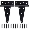 EVCUHASL 6 Inch T-Strap Gate Hinges, Shed Barn Door Hinges