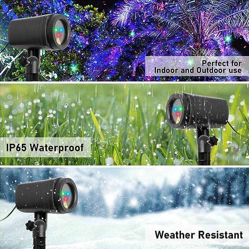 Garden Laser Light Projector Remote Control Waterproof Moving RBG Laser