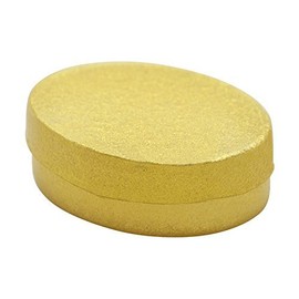 MyTinyWorld 2 x Dolls House Miniature Gold Oval Boxes