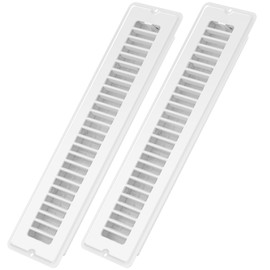 Floor Vent Covers 2x14-2 Pack Heavy Duty Steel Vent Covers for Home Floor - Air Vent Covers - Floor Register Easy Adjust Air Supply Walkable - White