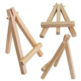 Mini Easel 10 Pack 5 Inch Tabletop Easel Stand Wedding Signs Wood Easel Plate Holder Small Wooden Easel Bulk Picture Holder Christmas Card Holder Stand for Patinting
