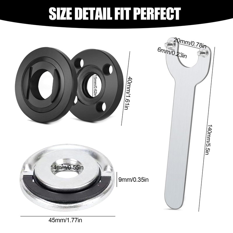 Katslyn Quick Release Nut for Angle Grinder, M14 Thread Self