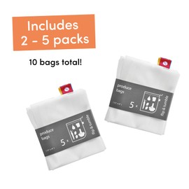 flip & tumble Reusable Produce Bags, 10 Washable Mesh Bags for Fruits,Vegetables, home organization