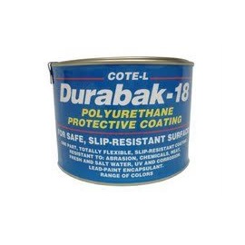 Durabak 18 (For Outdoors), SMOOTH version - Non Slip Coating, Bedliner, Deck Paint for ALL Boats - Many colors to choose from! - CLEAR - QUART