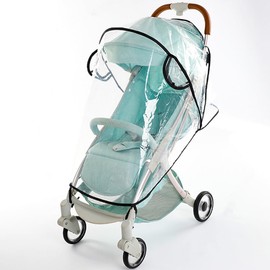 Clear Stroller Rain Cover for Windproof Waterproof Protect From Dust Snow Universal Travel Weather Shield Breathable Stroller Winter and Rain Cover (Transparentv)