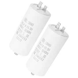 Unifizz CBB60 30uF Run Capacitor,1Pcs AC 450V 2 Pins 50/60Hz Cylinder Bottom with M8 Screw 95x42mm Motor Start Capacitor for Washing Machine,Water Pump