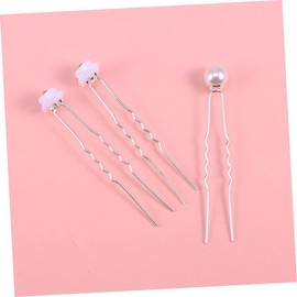 FOMIYES 2sets Metal U-shaped Bridal Hairpin No Crease Hair Clips for Wedding Flower Hairpin Hair Accessories for Women 40pcs*2