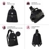 Baggallini Damen Umwandelbarer Neapel wandelbarer Rucksack, Silber-metallische Steppdecke, Einheitsgröße
