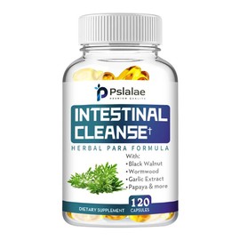 Pslalae - Wormwood Extract Vegetarian Capsules - Powerful Natural Formula, Contains Wormwood, Black Walnut, Golden Sea, PAU D'Arco, Cloves, Garlic, etc. - Human Intestinal Guardian (Non-GMO) Cleansing - Gentle Natural Formula