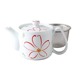 Hasamiyaki 74058 Lightweight Pot, Teapot, Approx. 11.8 fl oz (350 ml), Single Flower, Made in Japan