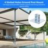 4 PCS Strut Post Bases, 4 Slotted Holes U Post