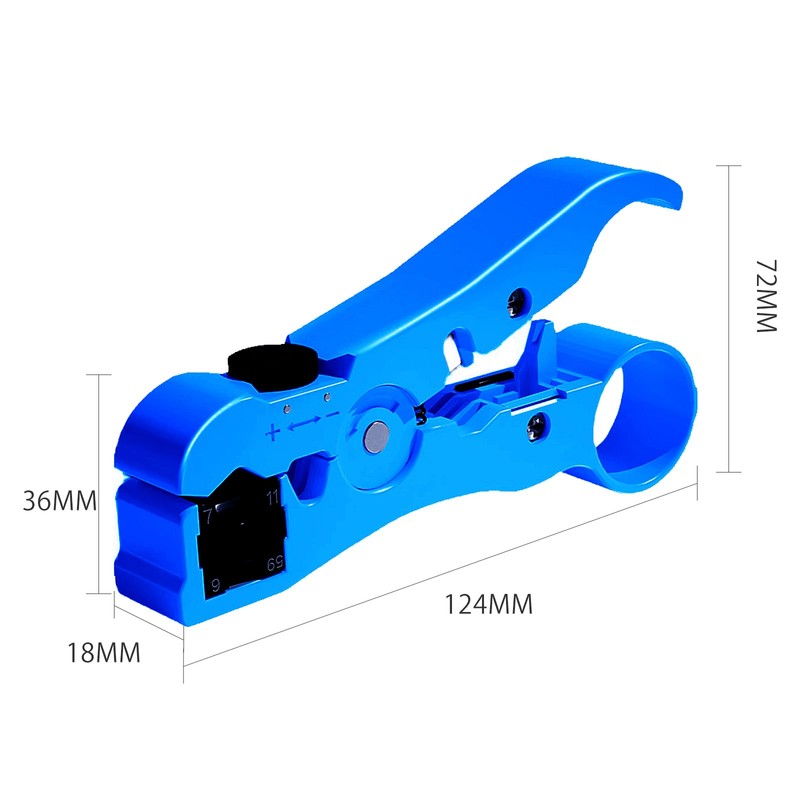 CMD Coaxial Cable Stripper, Wire Stripper, F-Type Contact Stopper, Electrician,