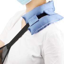 Satin Arm Sling Padding for Neck Strap Cushion Shoulder Sling Neck Pad Brace Carry Strap Pillow for Arm Elbow Wrist Injury Support Pad Women Men Haze Blue