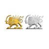 2 Packs Iran Lapel Pin, Iranian Lion Sun（Shir o Khorshid