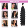 Samtress 18 Inch Deep Wave Bulk Braiding Hair Natural Black