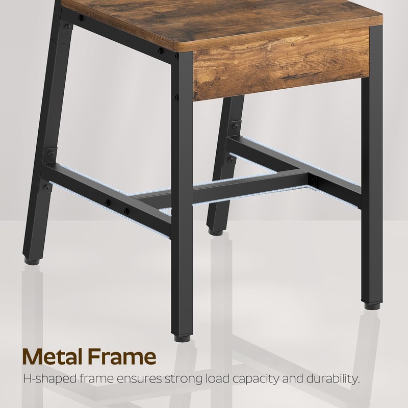 YATINEY Dining Chairs Set of 4, Industrial Kitchen Chairs with