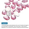 sourcing map 20PCS Flat Back Acrylic Teardrop Gems 18x25mm Artificial