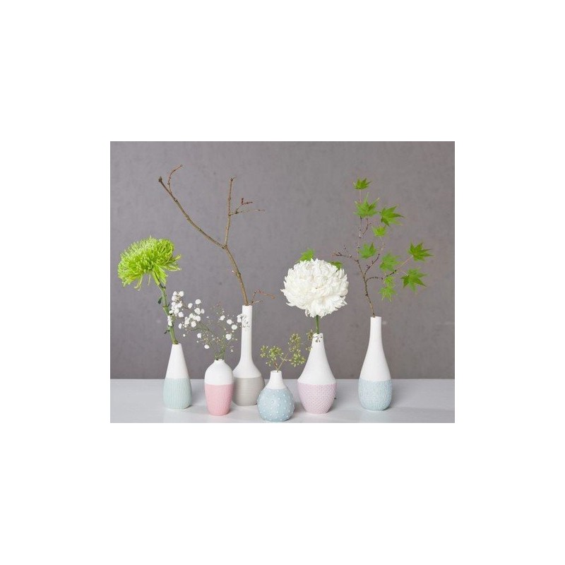 Zuhause kleine Vasen Türkis mit Punkten