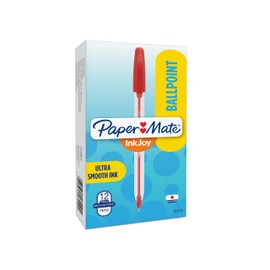 Paper Mate InkJoy 50ST Ballpoint Pens, Medium Point (1.0mm), Red, 12 Count
