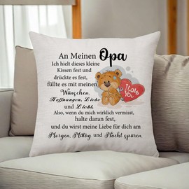 Aconesong Gifts for Grandpa Birthday Grandpa Gift Cushion Cover Father's Day for Grandpa Christmas Birthday Gifts (Grandpa)