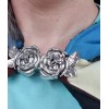 silver lady inc Rose cloak clasp in gold metal clip