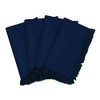 SARO LIFESTYLE 4-Piece Square Napkin, 20-Inch, Navy Blue