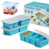 4-Pack Silicone Freezer Trays with Lid & 20 Bags -
