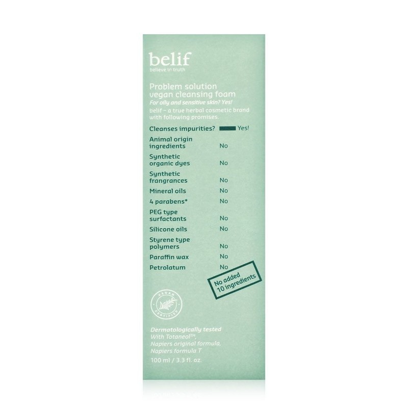 Belif Problem Solution Vegan Cleansing Foam 100ml / Trouble Care