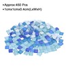 sourcing map 380g Crystal Glass Mosaic Tiles, 1 cm Square