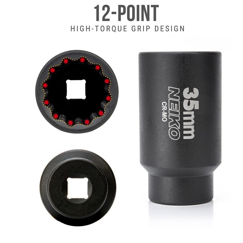 NEIKO 02526A 35mm Socket | 1/2” Drive Deep Impact Socket