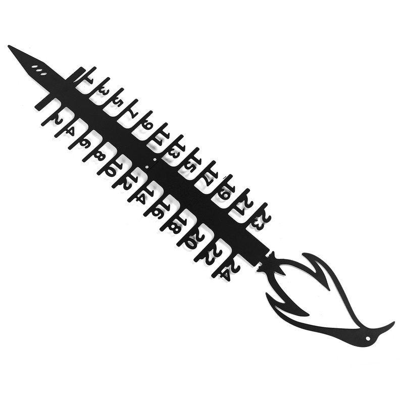 24 Inch Snow Gauge Outdoor Iron Art Decorative Snowfall Measuring