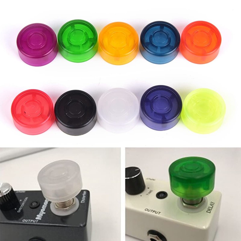 Geieold 20Pcs Effect Pedal Protection Caps Colorful Guitar Effect Pedal