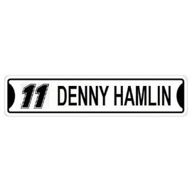 Denny Hamlin Street Sign Custom Street Signs - Sticker Graphic - Auto, Wall, Laptop, Cell, Truck Sticker for Windows, Cars, Trucks, Tool Boxes, laptops