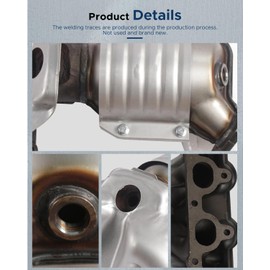 VAVICARS Manifold Catalytic Converter Stainless Steel Fits 1996 1997 1998 1999 2000 Civic Si LX HX EX DX/97-00 EX-R 1.6L Direct-Fit (EPA Approved)