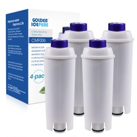 GOLDEN ICEPURE Coffee Machines Water Filter Compatible with De'Longhi DLSC002, SER3017 & 5513292811,De Longhi,ECAM, Esam, ETAM, BCO, EC-Series,4 Pieces