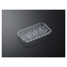 Central Chemical 382143 Disposable Shiitake Tray, 15-9 (O), 100 Pieces, Transparent, Approx. 0.8 x 3.6 x 6.0 inches (2 x 9.2 x 15.2 cm)
