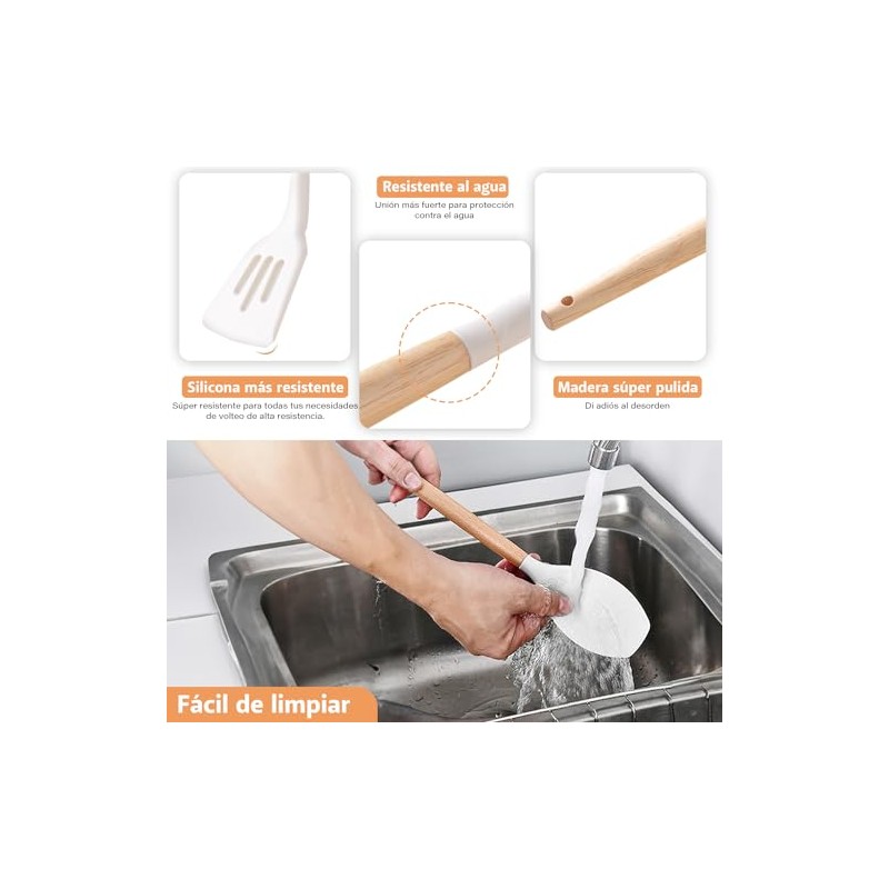Garselay - (14 PCS) Juego de Utensilios de Cocina de