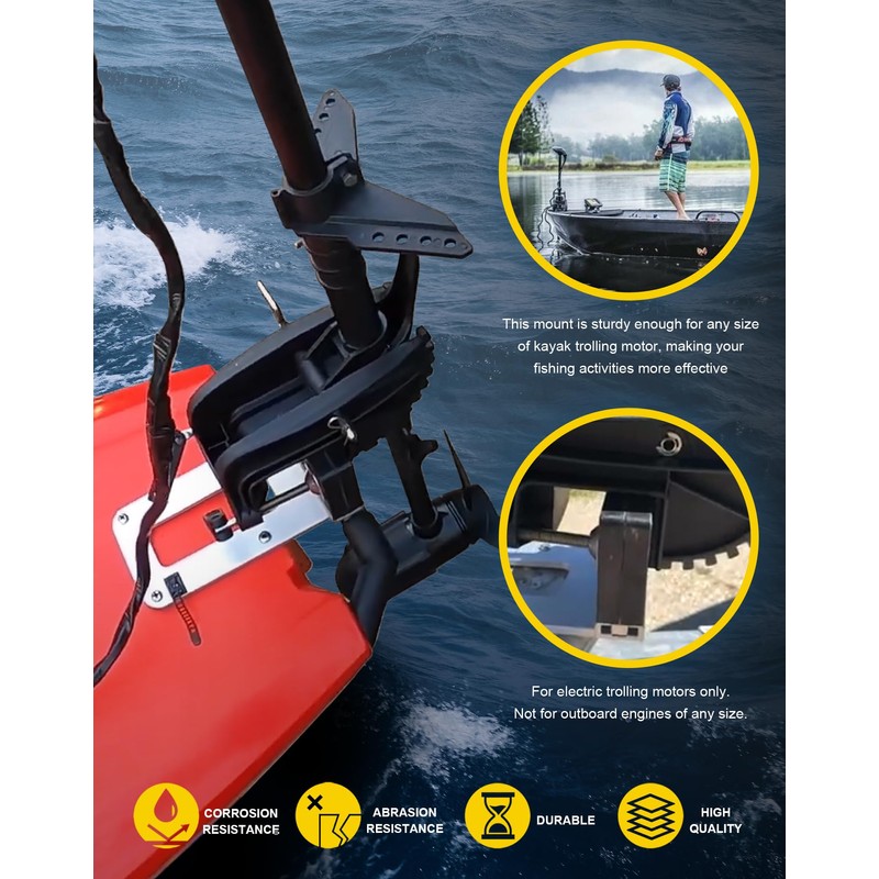 Universal Transom Trolling Motor Mounting Bracket for Kayaks/Kayak Marine Board