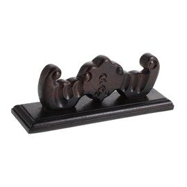 FRCOLOR Artistic Wooden Flute Stand Holder Elegant Desktop Display Rack for Bamboo Flutes Intricate Relief Craftsmanship Traditional Home Organizer for Music Rooms