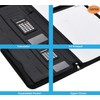 Arpan Black Leather Look A4 Zipped Conference Folder with Calculator