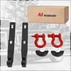 2PCS Front Tow Hook Mount Bracket and D-Ring Fit 2017