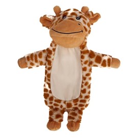 K Collection K Collection 3D Novelty Hot Water Bottle with Removable Cover - Giraffe Design - Soft Plush Cover - Premium Natural Rubber
