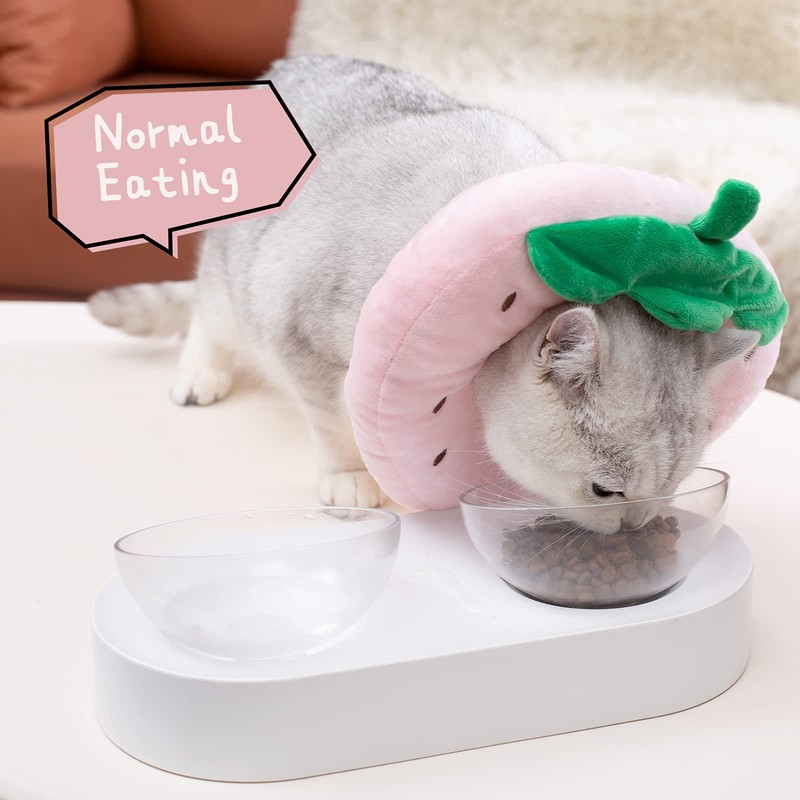 ANWA Adjustable Cat Cone Collar - Soft, Cute Recovery Collar