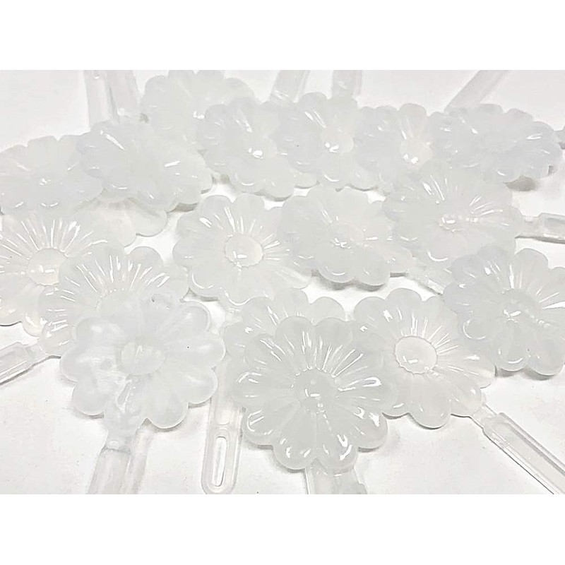 Tara Girls Self Hinge Plastic Flower Hair Barrettes 18 Pieces