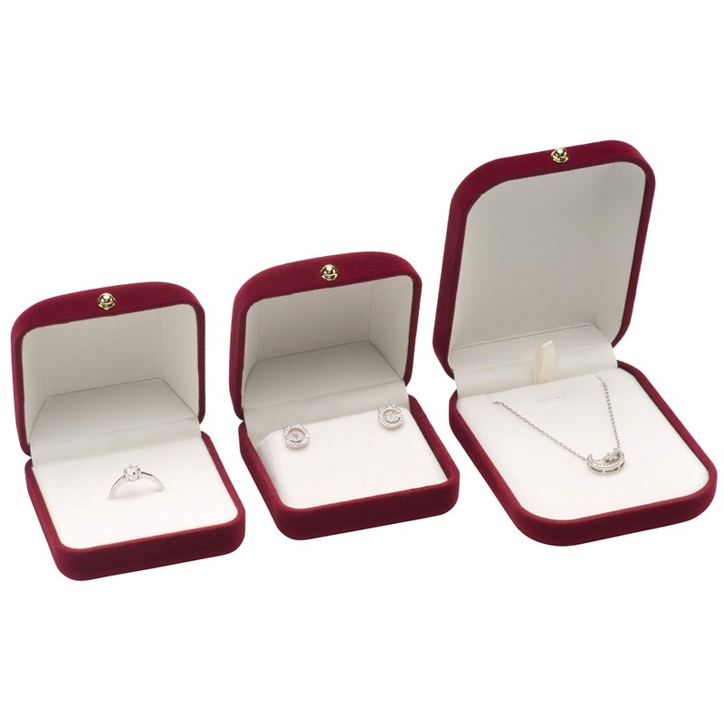 POKOFO Velvet Earrings Storage Box Jewelry Packaging Gift Showcase Display